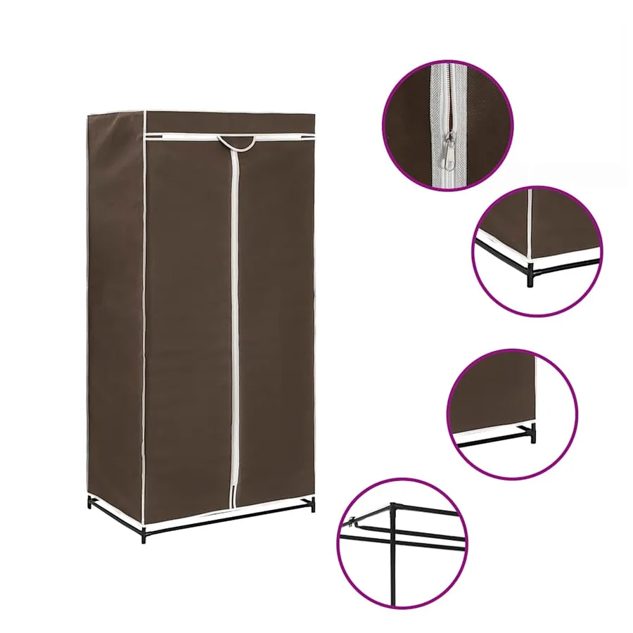 2 pcs Garde-robes Marron 75x50x160 cm - 2