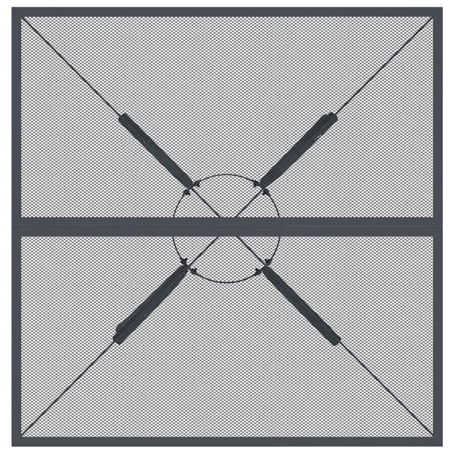 Table de jardin anthracite 80x80x72,5 cm Treillis d'acier - 4