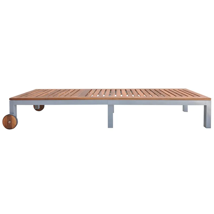 Chaise longue Bois d'acacia solide - 2