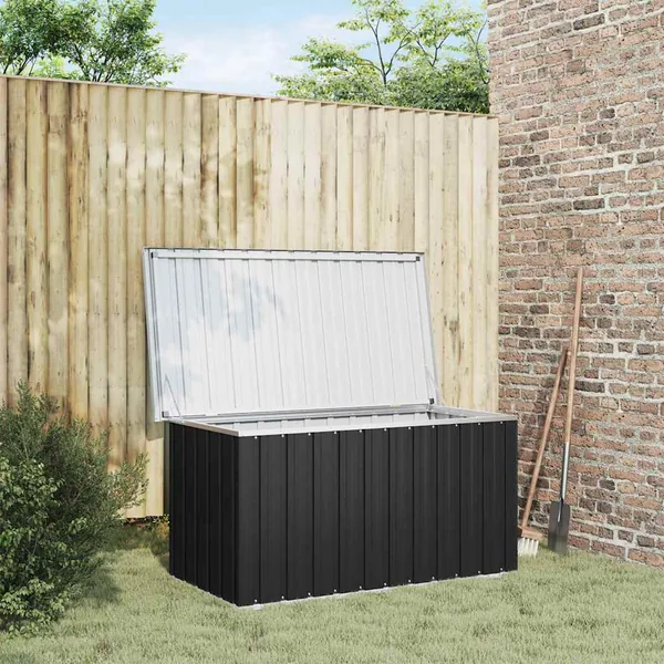Boîte de rangement de jardin Anthracite 129x67x65 cm
