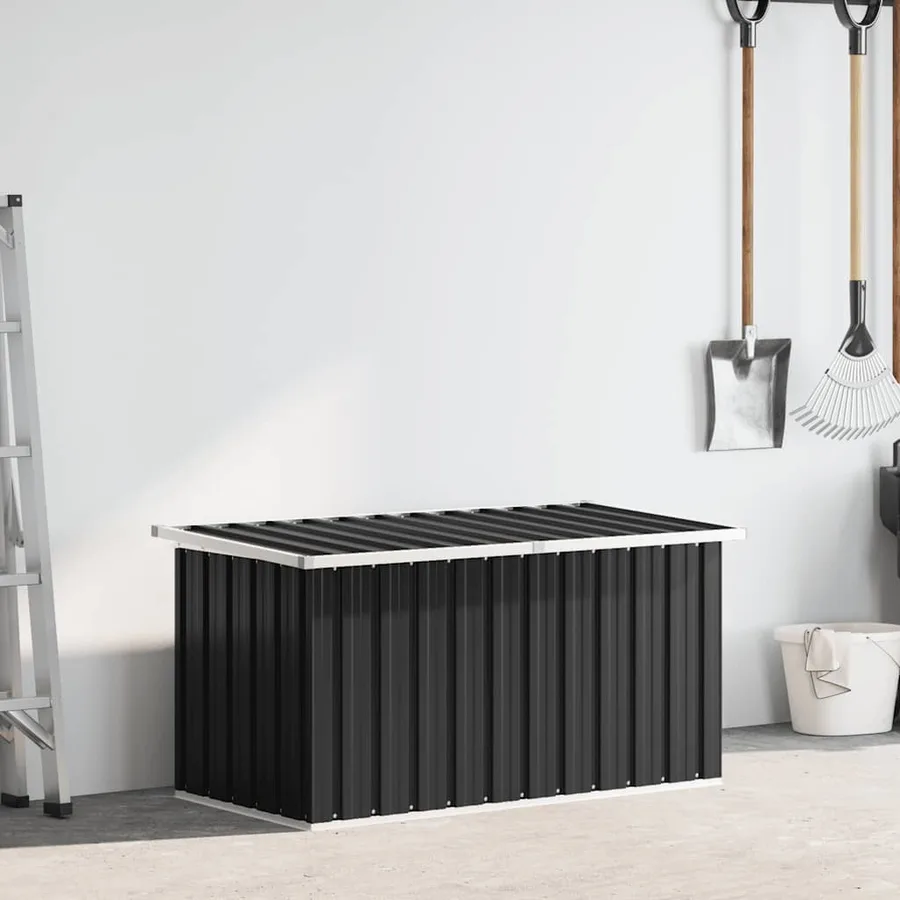 Boîte de rangement de jardin Anthracite 129x67x65 cm - 3