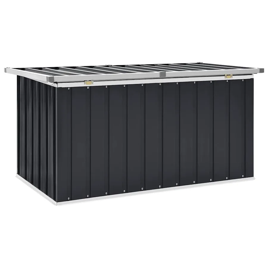 Boîte de rangement de jardin Anthracite 129x67x65 cm - 7