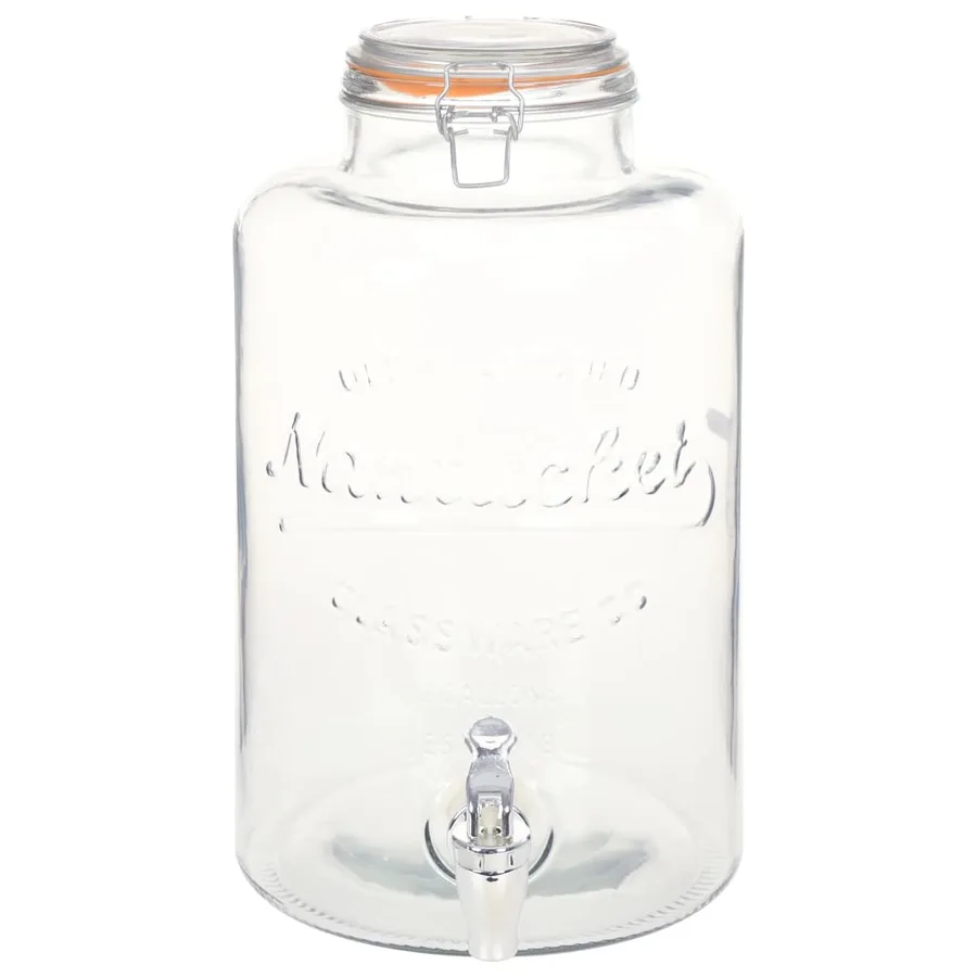 Distributeur d'eau XXL avec robinet Transparent 8 L Verre - 2
