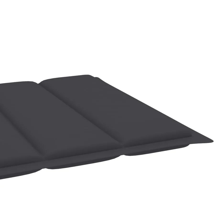 Chaise longue avec coussin anthracite Bois de teck solide - 10