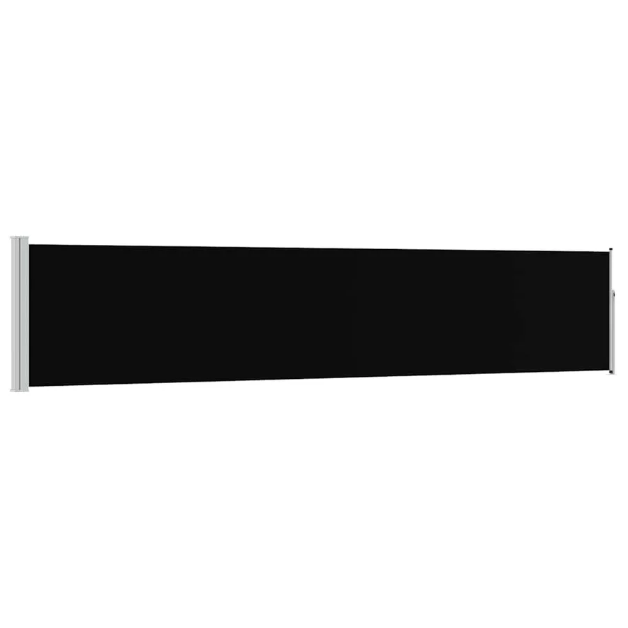 Auvent latéral rétractable de patio 100x500 cm Noir - 2