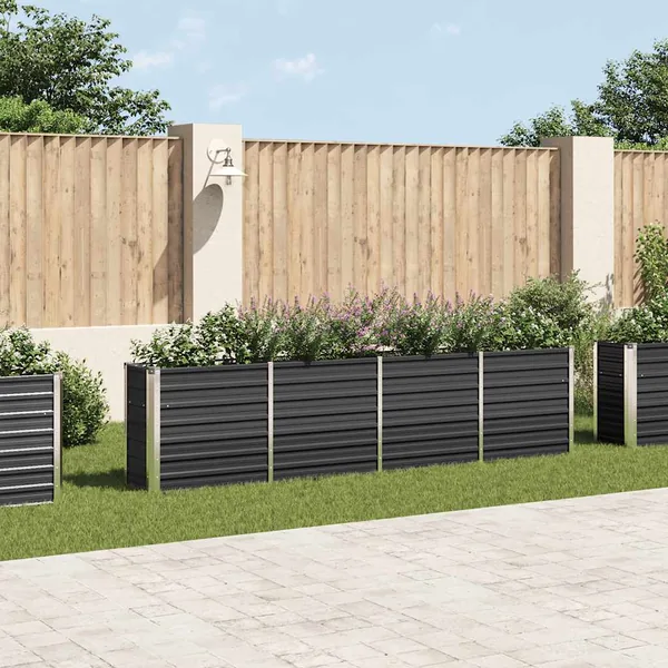 Jardinière 320x40x77 cm Acier galvanisé Anthracite