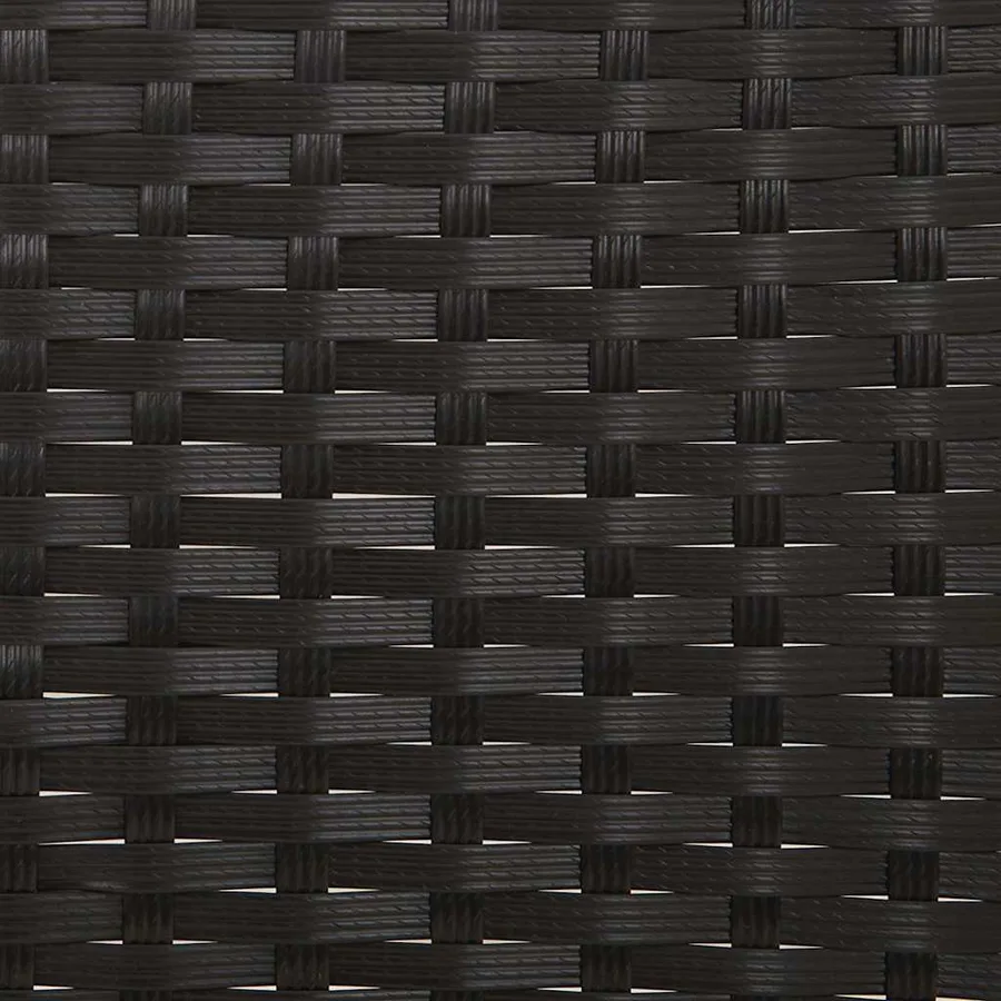 Banc de Jardin à 2 Places avec Coussins Noir Résine Tressée - 8