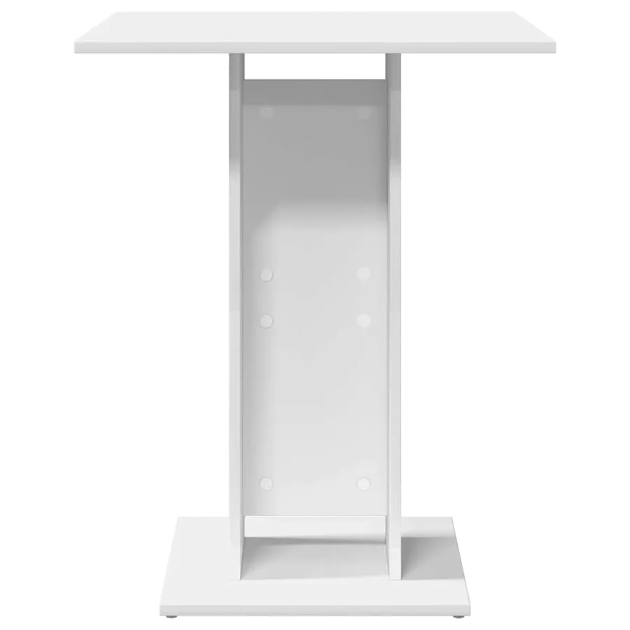 Table de bistro Blanc 60x60x75 cm Bois d'ingénierie - 4