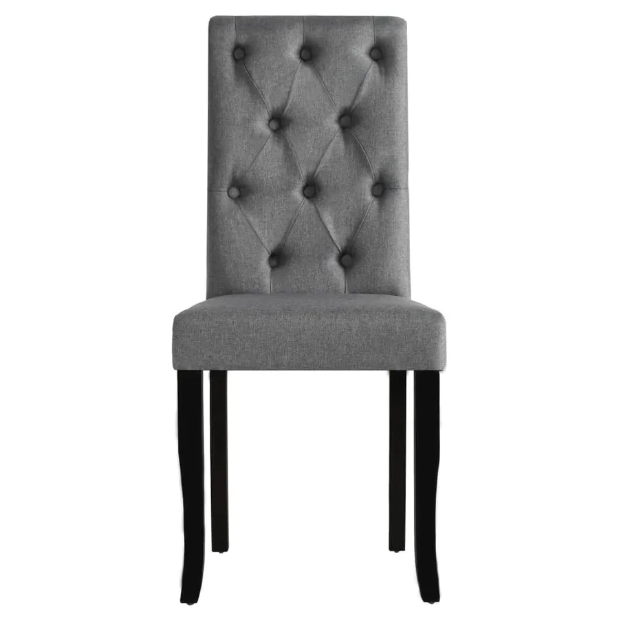 Chaises à manger lot de 6 gris foncé tissu - 4