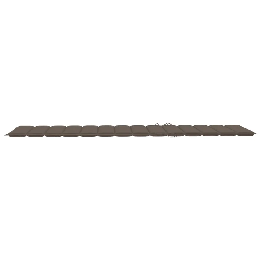 Chaises longues lot de 2 avec table et coussins Acacia solide - 14