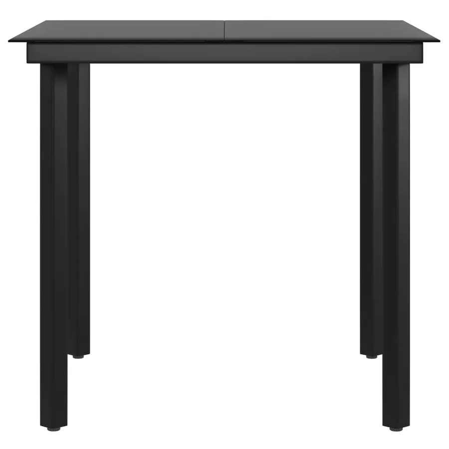 Ensemble à manger de jardin et coussins 5pcs Gris/noir - 6