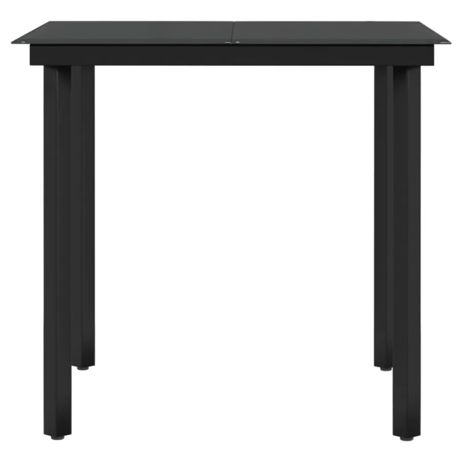 Ensemble à manger de jardin avec coussins 3 pcs noir - 6