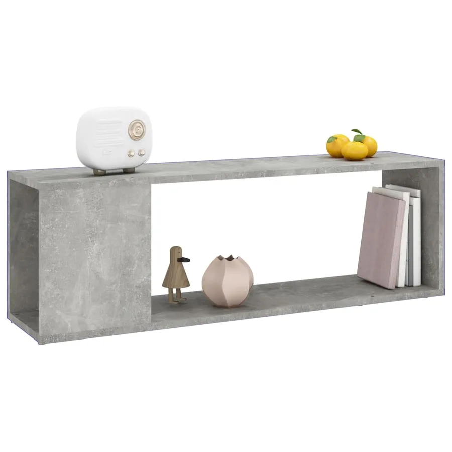 Meuble TV Gris béton 100x24x32 cm Bois d'ingénierie - 6
