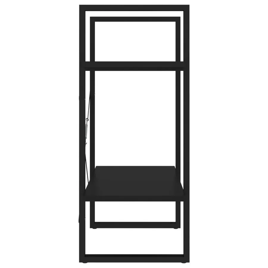 Bibliothèque à 2 niveaux Noir 60x30x70 cm bois d'ingénierie - 6
