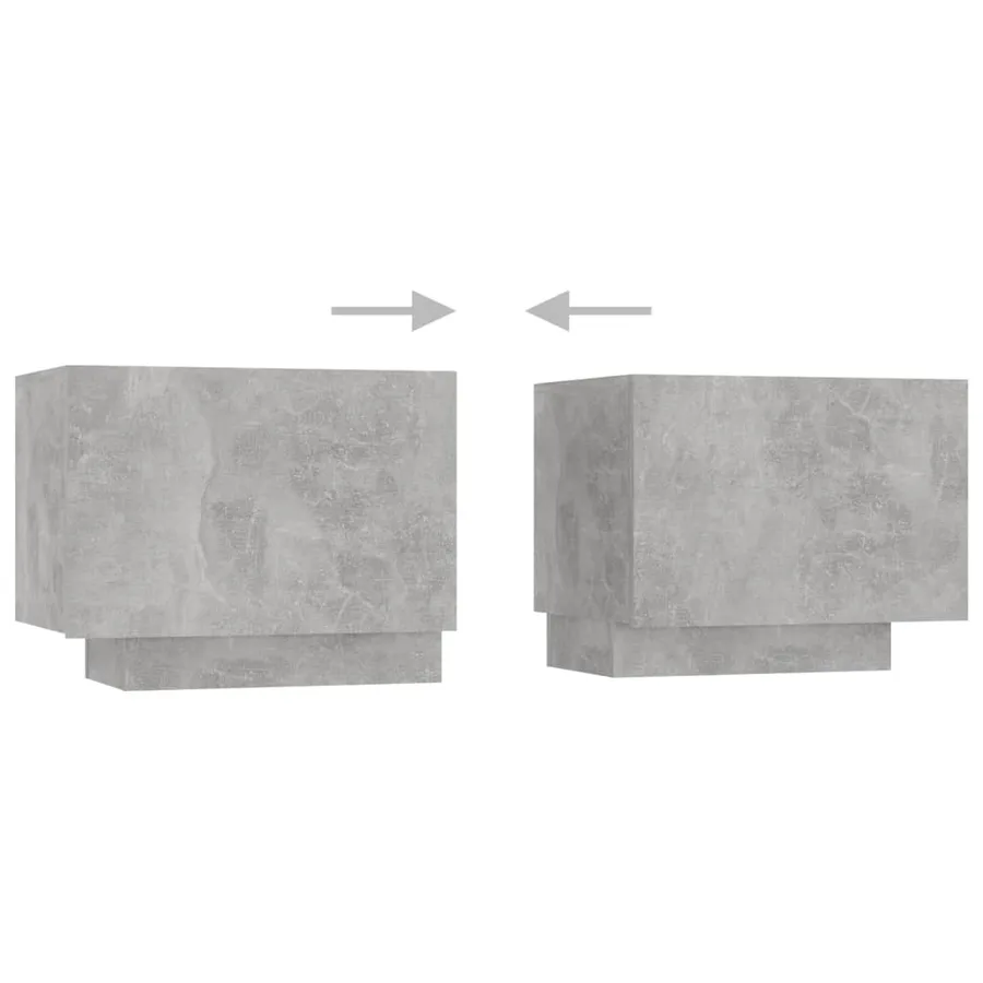 Meuble TV avec lumières LED Gris béton 300x35x40 cm - 8