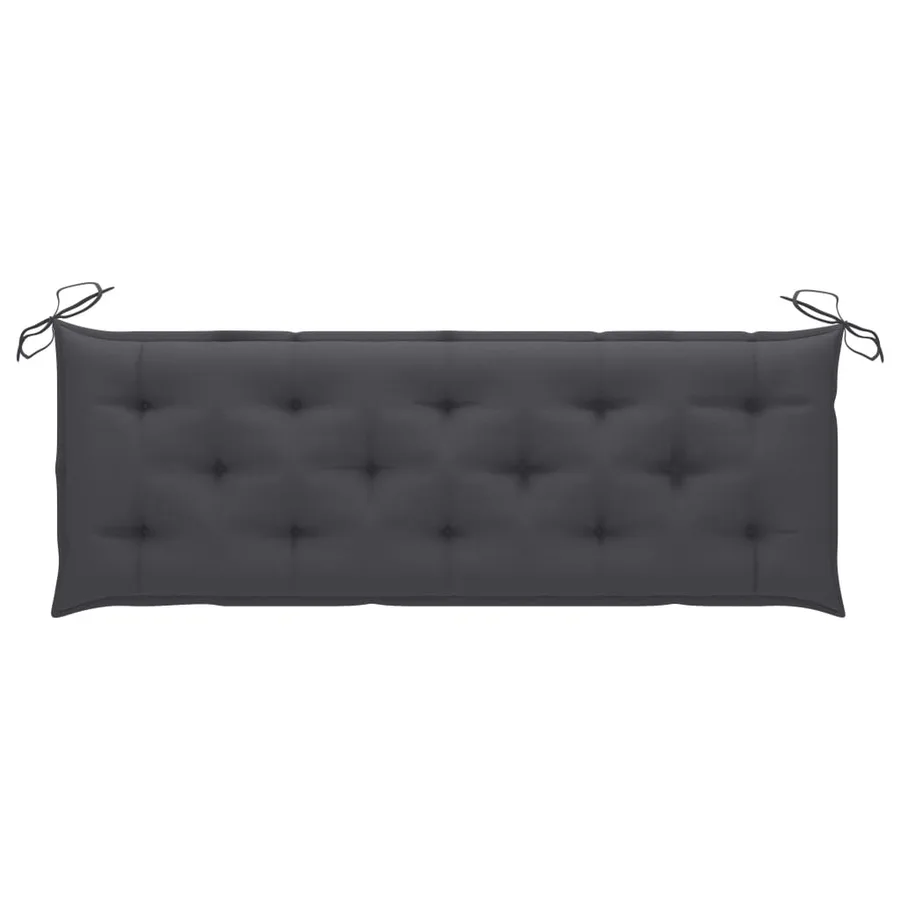 Banc de jardin empilable et coussin 159 cm Bois de teck massif - 4