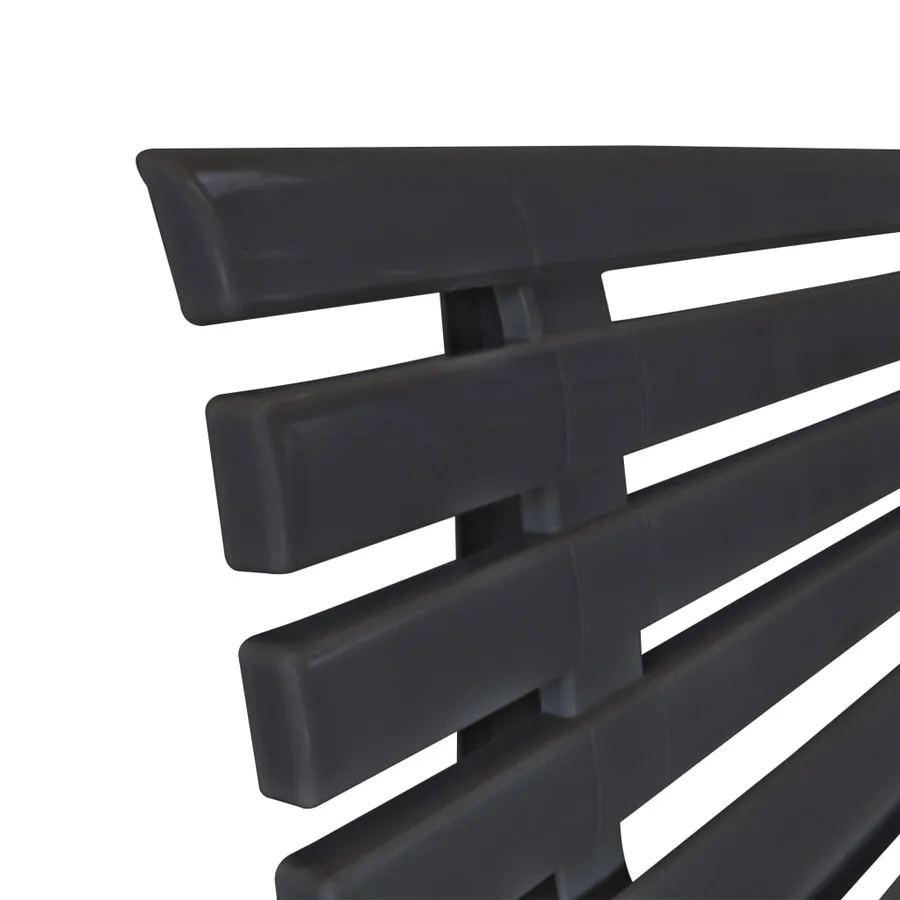 Banc de jardin 145,5 cm plastique anthracite - 5