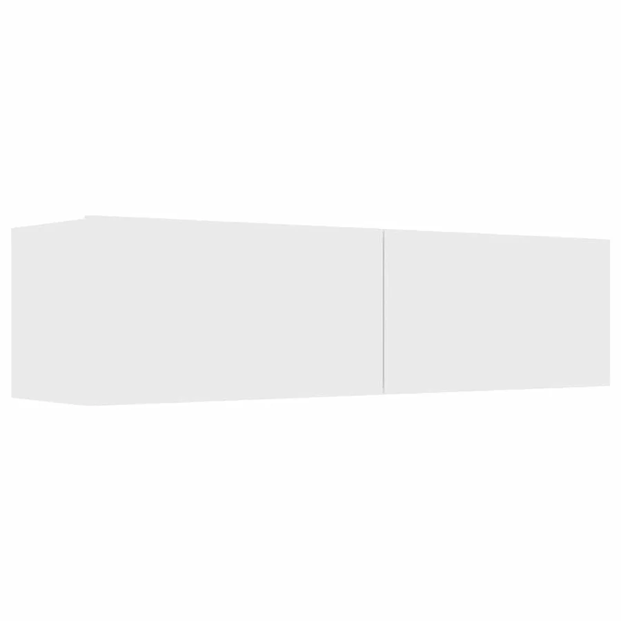 Meuble TV Blanc 120x30x30 cm Bois d’ingénierie - 2