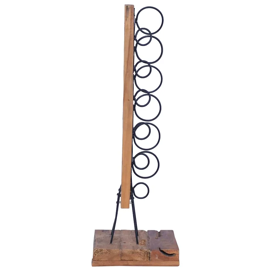 Casier à bouteilles pour 6 bouteilles 35x35x100 cm Teck massif - 3