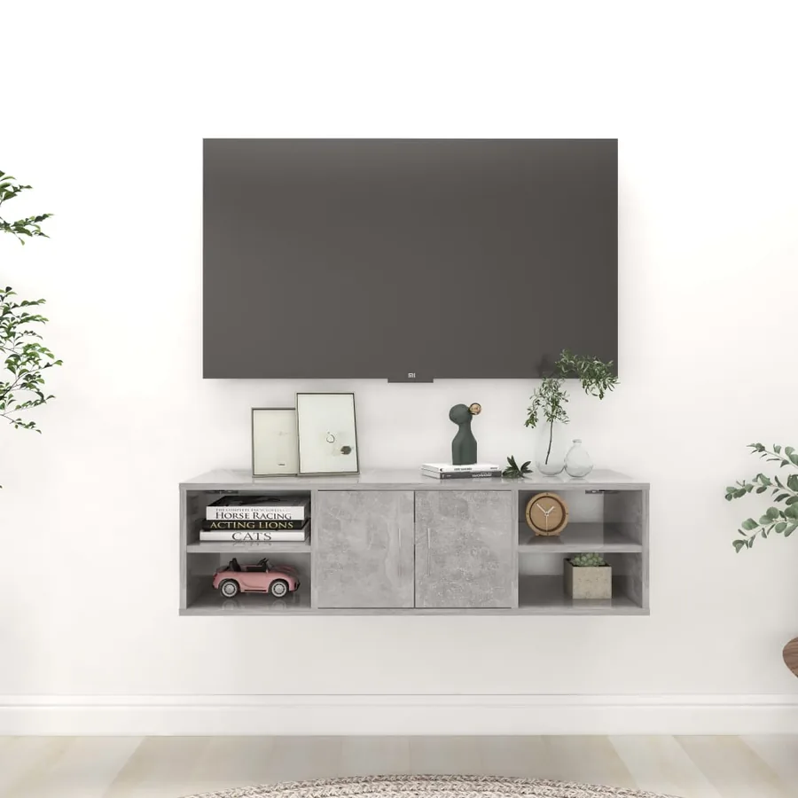 Étagère murale Gris béton 102x30x29 cm Bois d’ingénierie