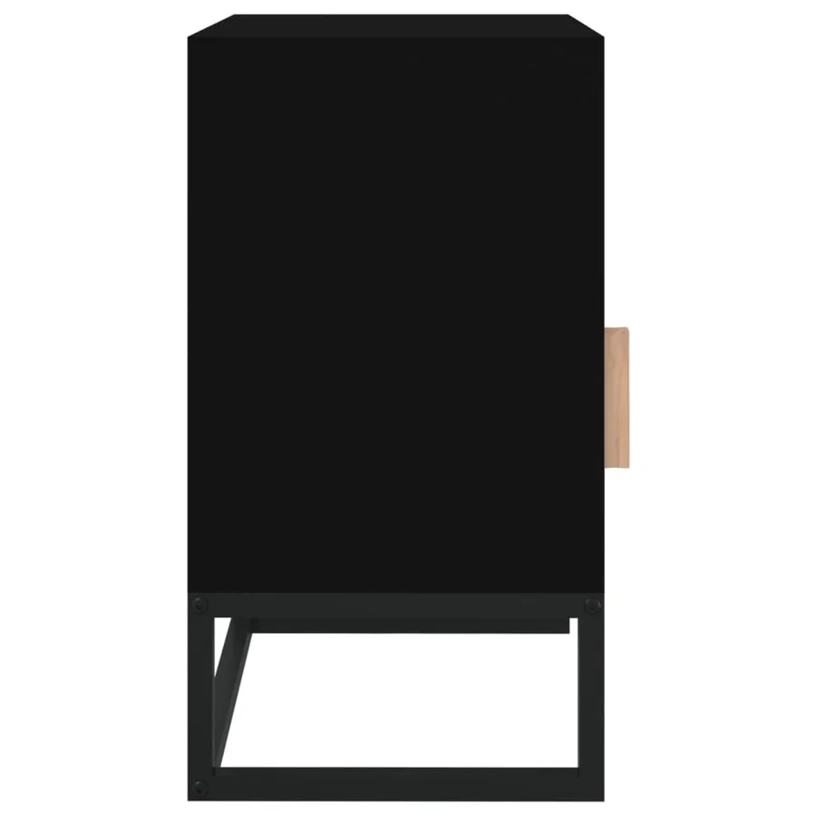 Tables de chevet 2 pcs noir 40x30x55,5cm bois ingénierie et fer - 10