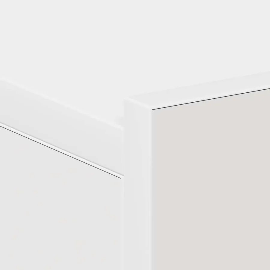 Table de chevet flottante Blanc 40x30x15 cm Bois d'ingénierie - 9