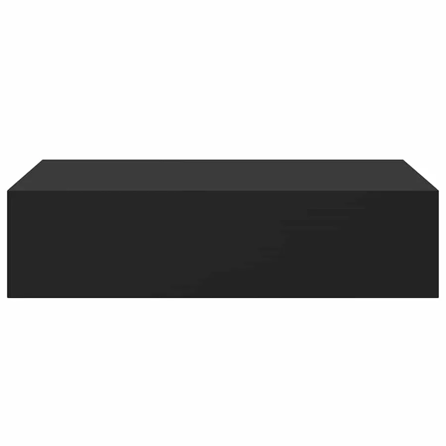 Étagères à tiroirs murales 2 pcs noir 40x23,5x10 cm MDF - 7