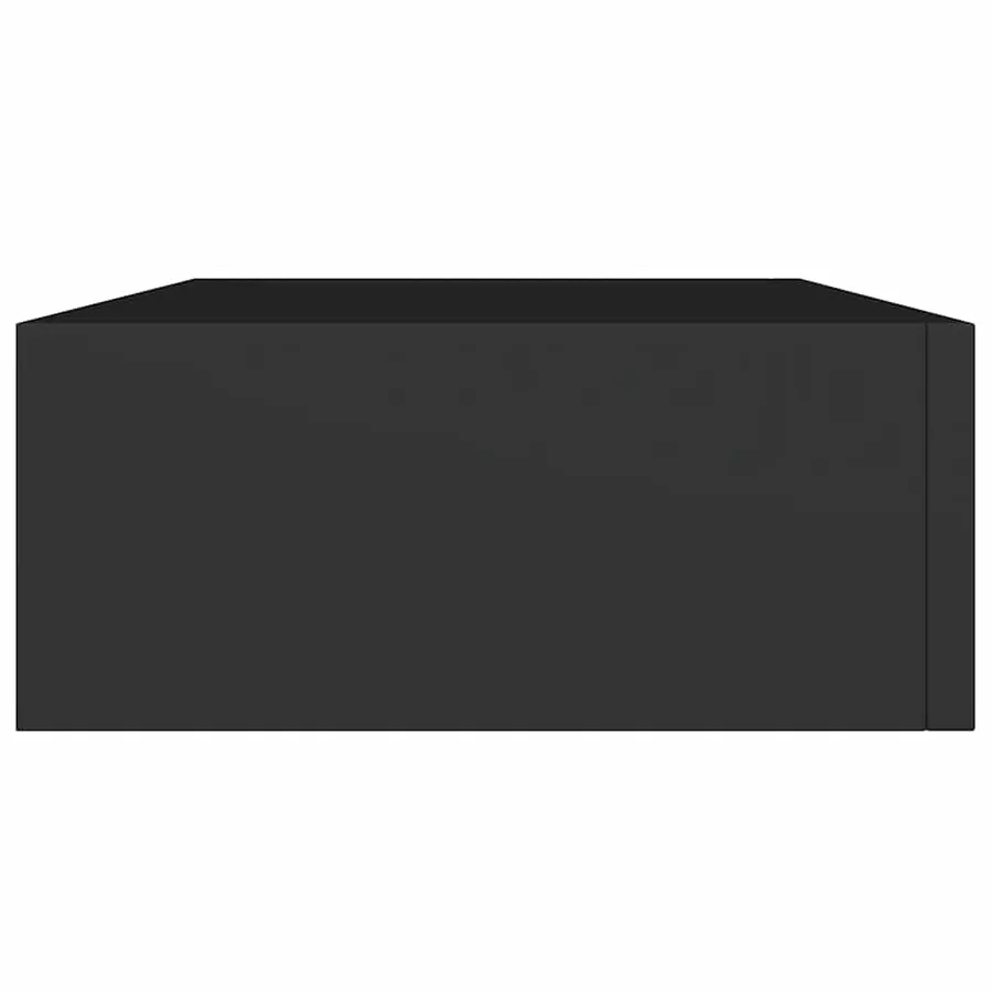 Étagères à tiroirs murales 2 pcs noir 40x23,5x10 cm MDF - 8