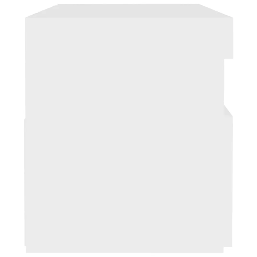 Tables de chevet avec lumières LED 2 pcs blanc 60x35x40 cm - 11