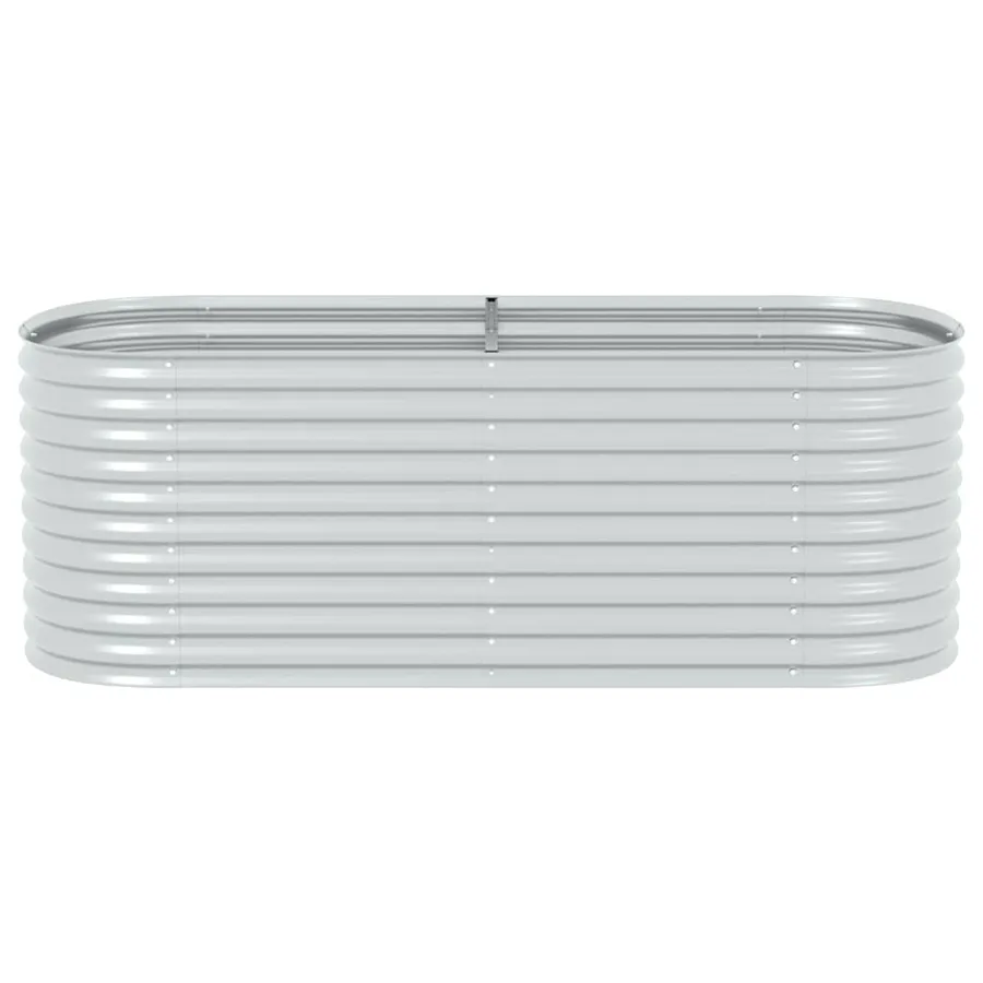 Lit surélevé de jardin 240x80x81 cm Acier galvanisé Argenté - 5