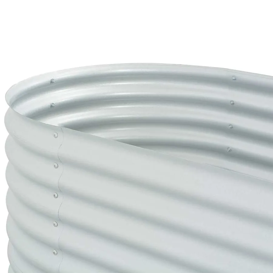 Lit surélevé de jardin 240x80x81 cm Acier galvanisé Argenté - 8