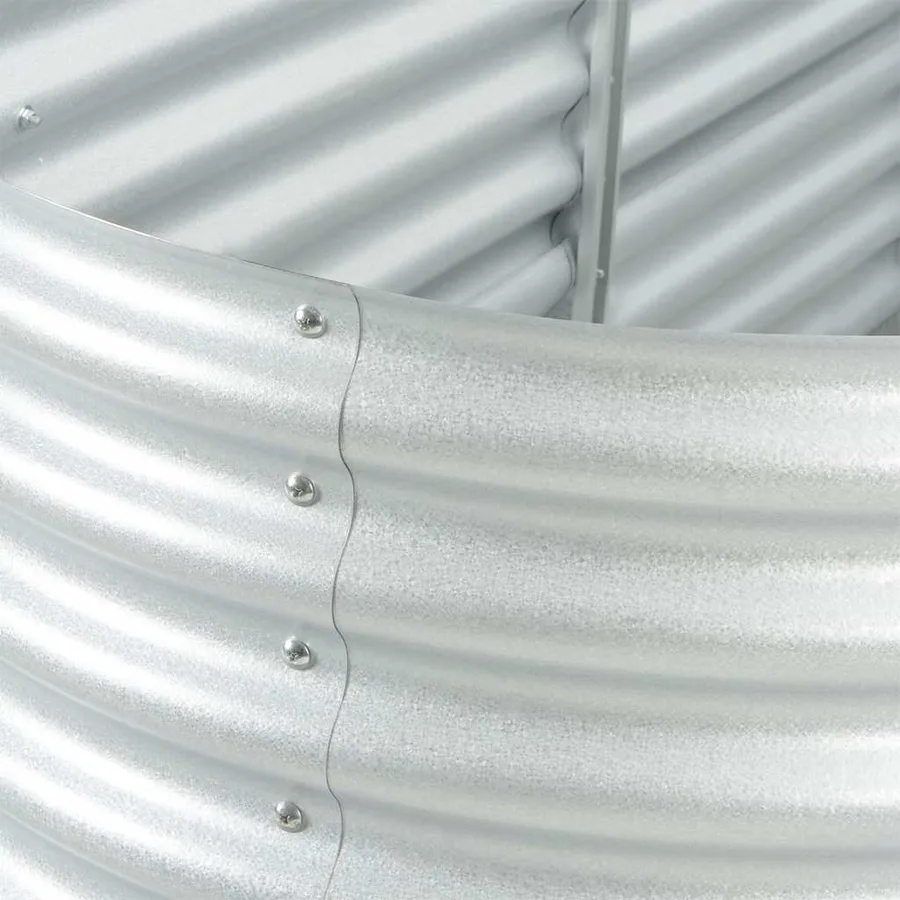 Lit surélevé de jardin 240x80x81 cm Acier galvanisé Argenté - 9