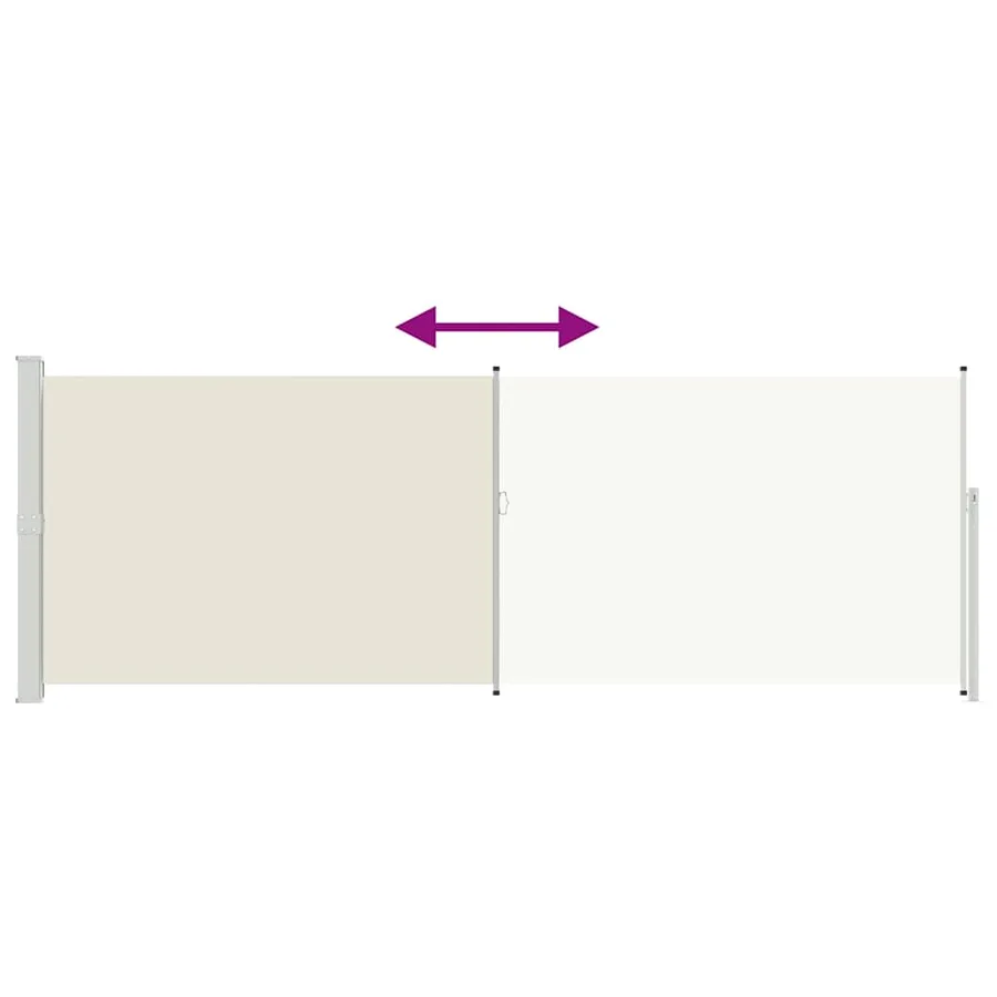 Auvent latéral rétractable 160 x 500 cm Crème - 8