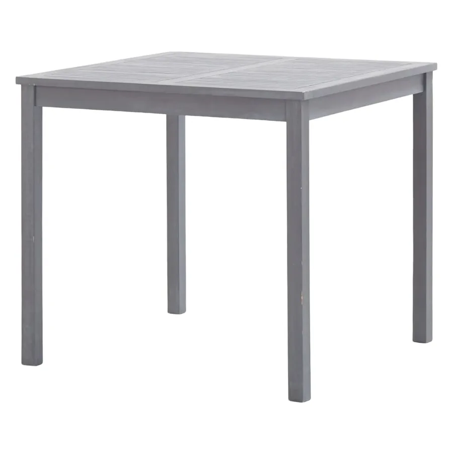 Table de jardin Gris 80x80x74 cm Bois d'acacia massif - 2