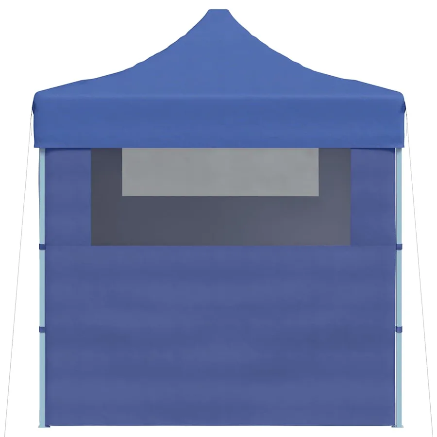Tente de réception pliable avec 3 parois 3x4 m Acier Bleu - 5