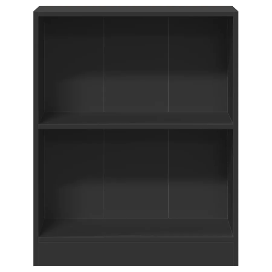Bibliothèque Noir 60x24x76 cm Bois d'ingénierie - 4