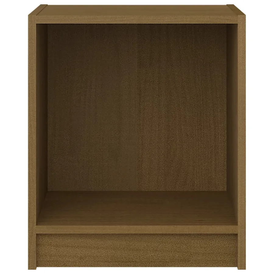 Table de chevet Marron miel 35,5x33,5x41,5cm Bois de pin massif - 4