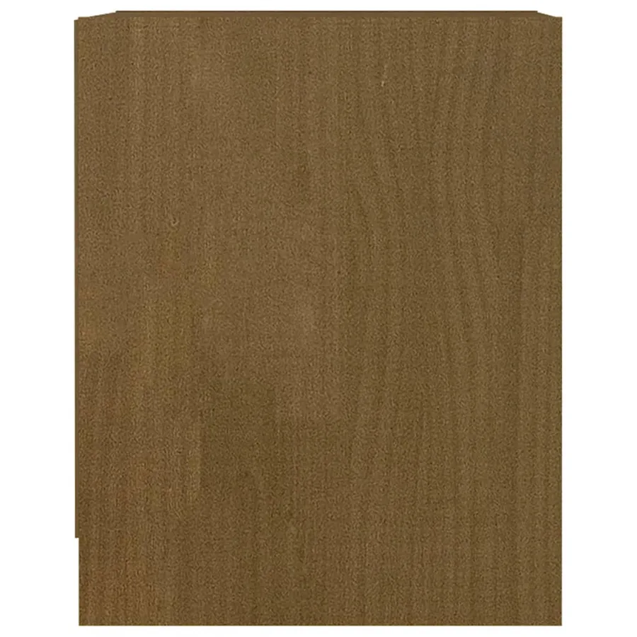 Table de chevet Marron miel 35,5x33,5x41,5cm Bois de pin massif - 5