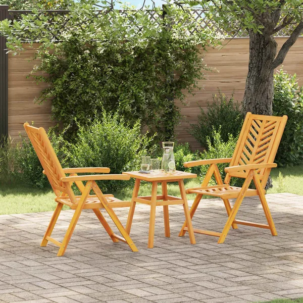 Ensemble de salle à manger pour jardin 3 pcs Marron