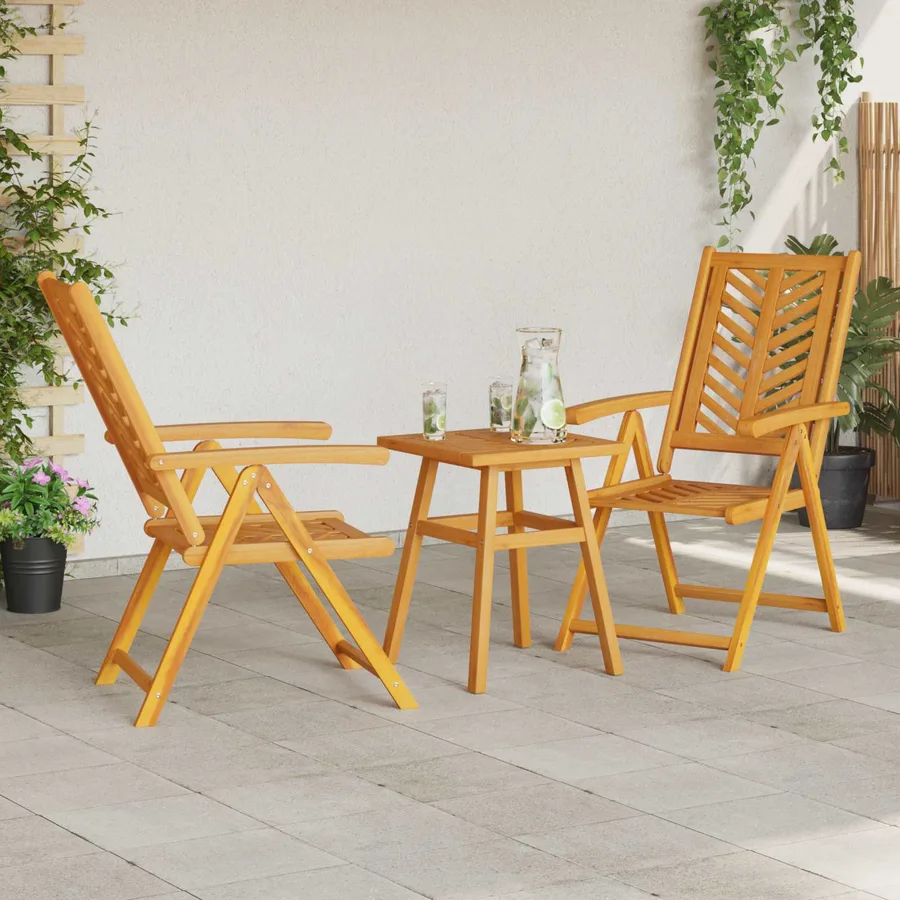 Ensemble de salle à manger pour jardin 3 pcs Marron - 4