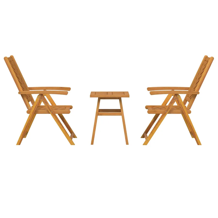 Ensemble de salle à manger pour jardin 3 pcs Marron - 7