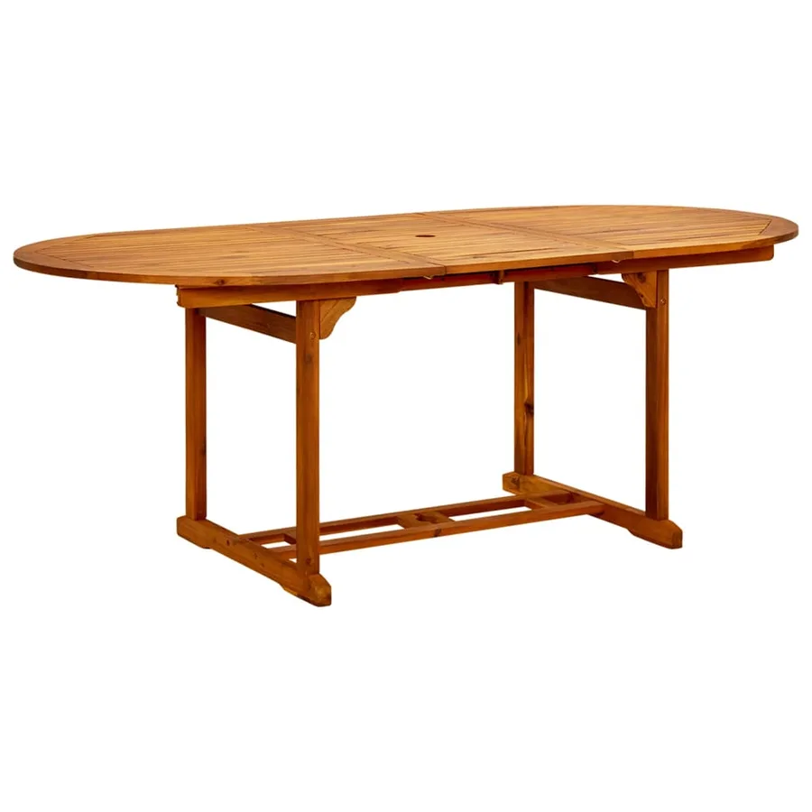 Table de jardin (150-200)x100x75 cm Bois d'acacia massif - 2