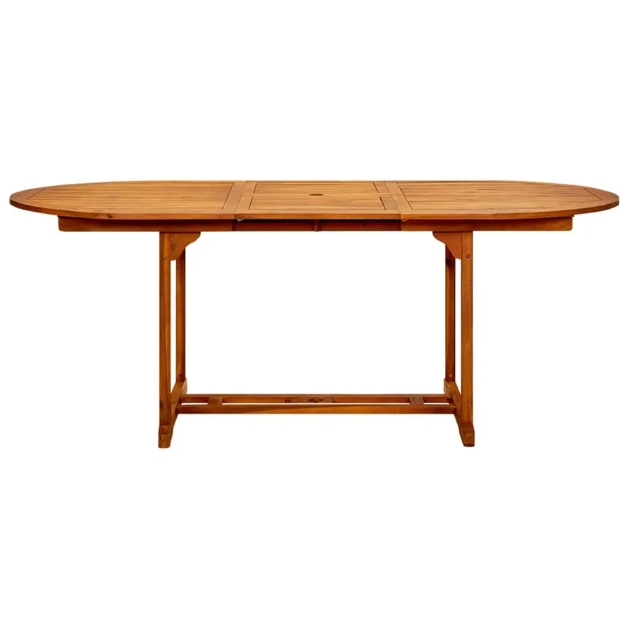 Table de jardin (150-200)x100x75 cm Bois d'acacia massif - 4
