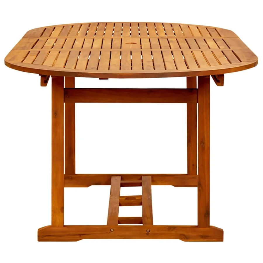 Table de jardin (150-200)x100x75 cm Bois d'acacia massif - 5
