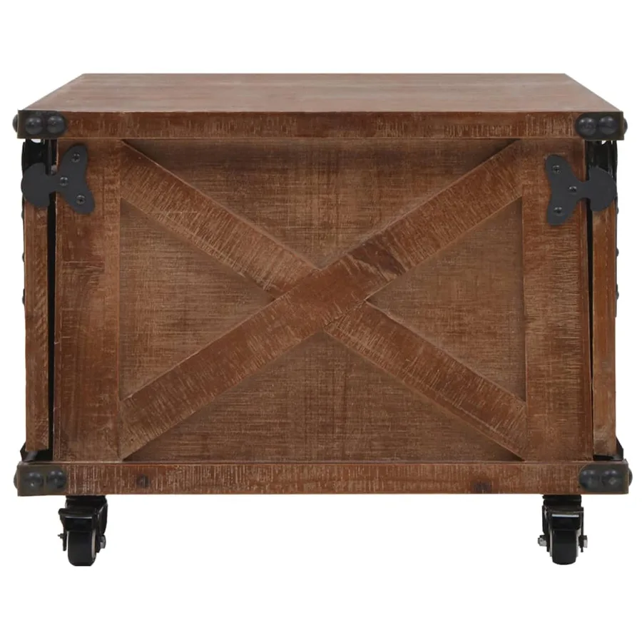 Table basse Bois de sapin massif 91x51x38 cm Marron - 3