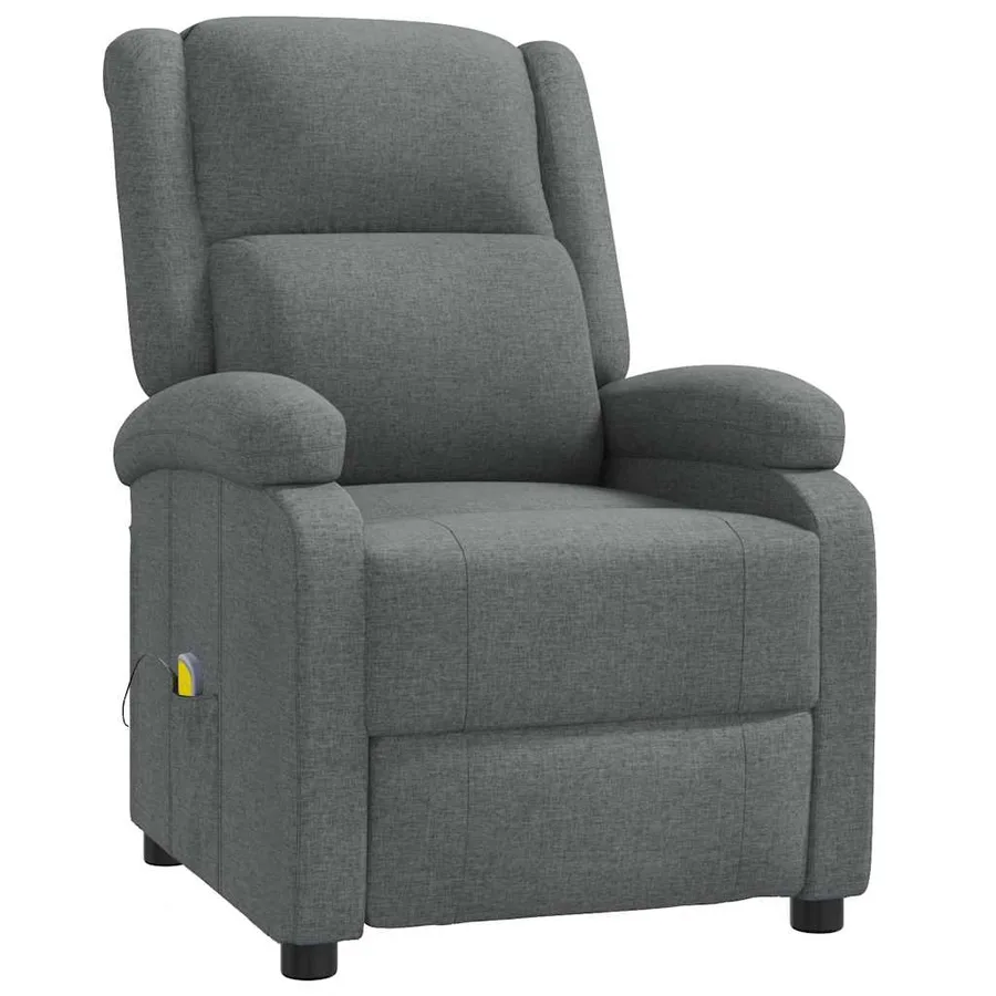 Fauteuil de massage Gris foncé Tissu - 3