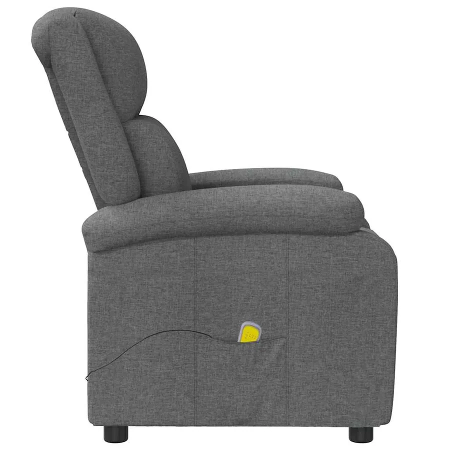 Fauteuil de massage Gris foncé Tissu - 5