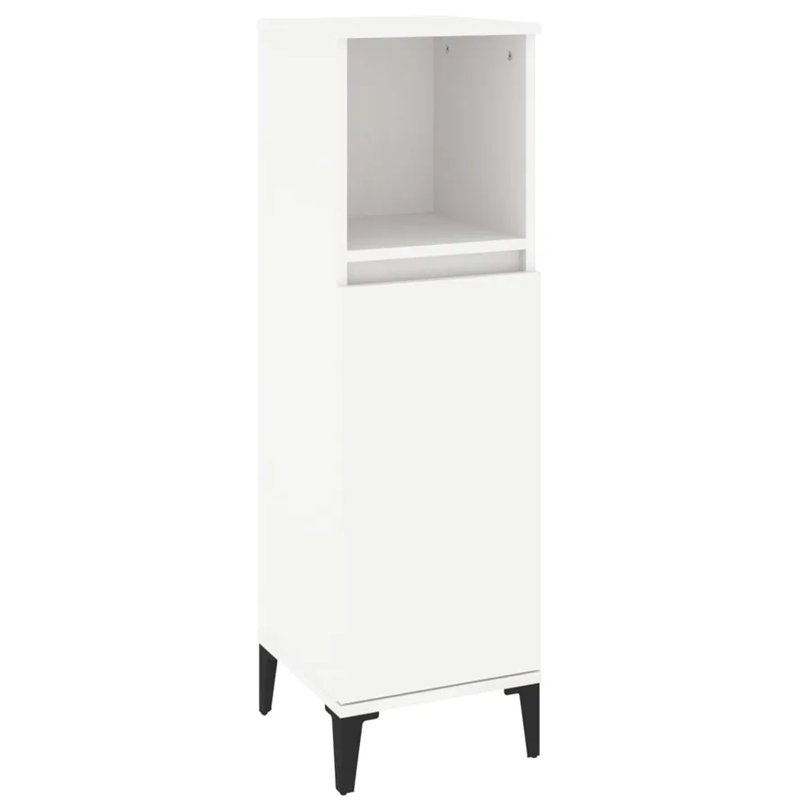Ensemble de meubles salle de bain 3 pcs blanc bois d'ingénierie - 7