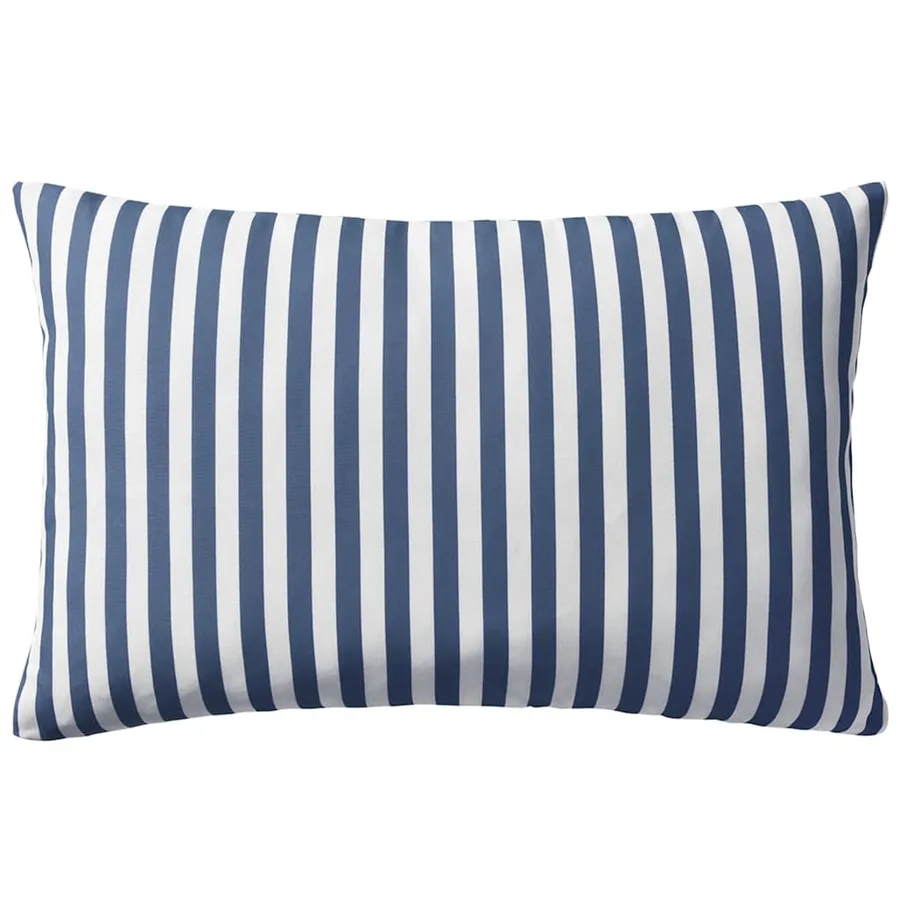 Oreiller d'extérieur lot de 2 Impression rayure 60 x 40 cm Bleu - 3