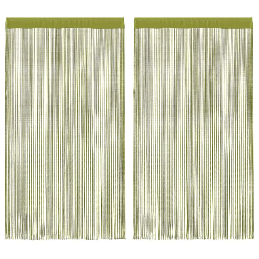 Rideau en fils 2 pcs 140 x 250 cm Vert